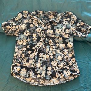 Large Black American Eagle Hawaiian Shirt
